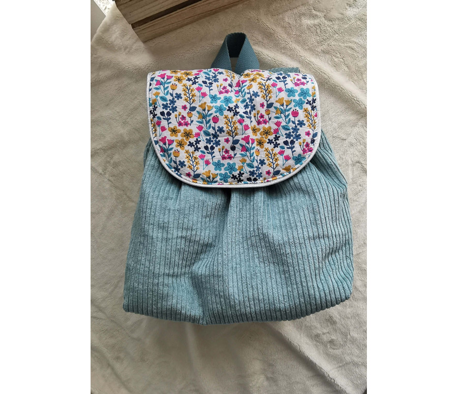 Sac à dos enfant bleu clair à personnaliser