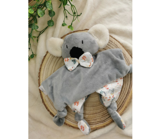 Doudou Nin-nin Artisanal Koala personnalisé Fait Main FR