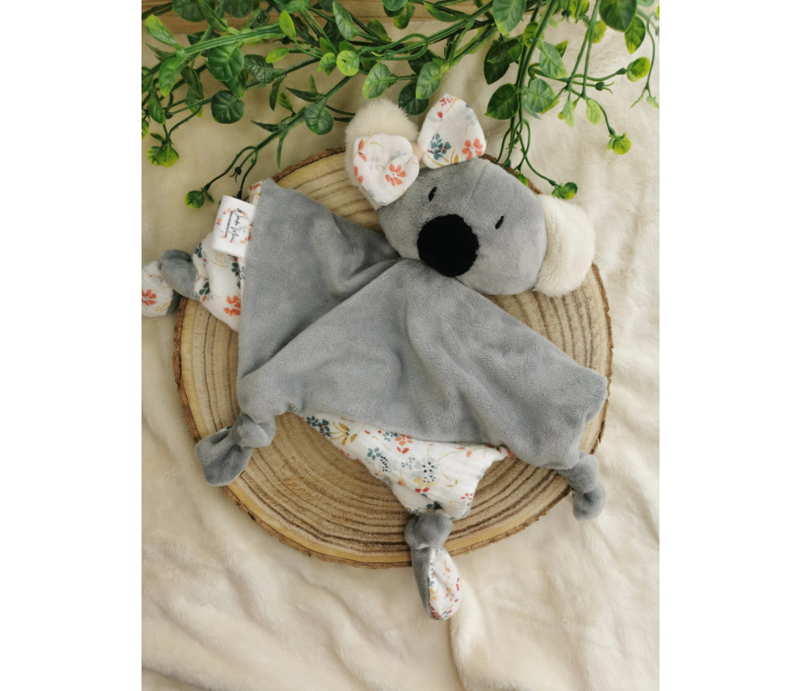 Doudou Nin-nin Artisanal Koala personnalisé Fait Main FR