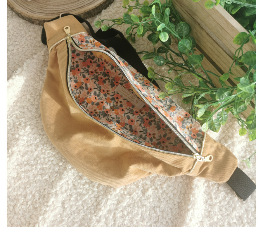 Sac Banane velours Femme personnalisé Fait Main France 25