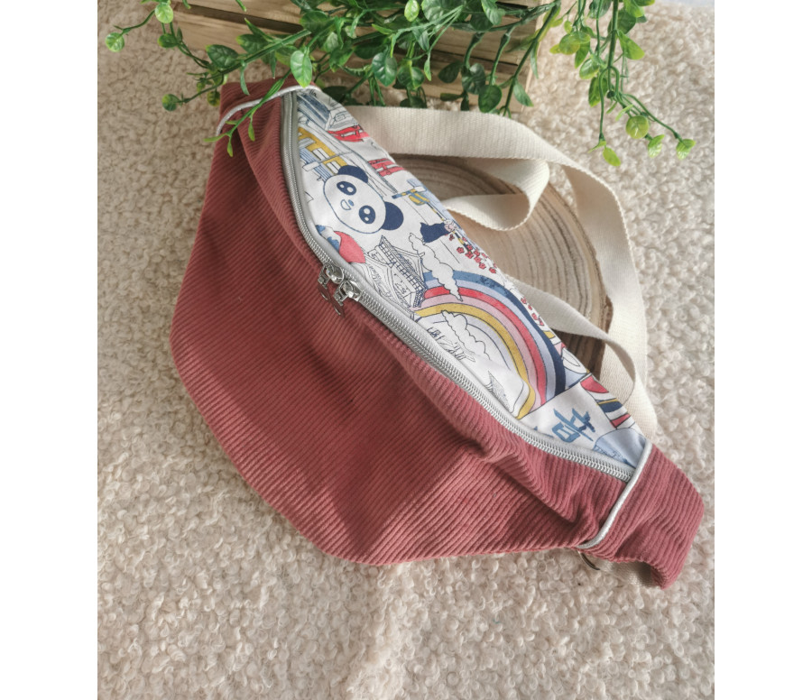 Sac Banane velours Femme personnalisé Fait Main France 25