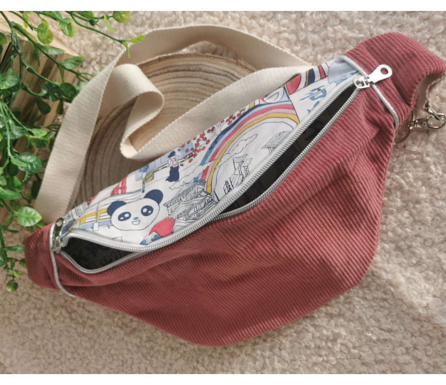 Sac Banane velours Femme personnalisé Fait Main France 25