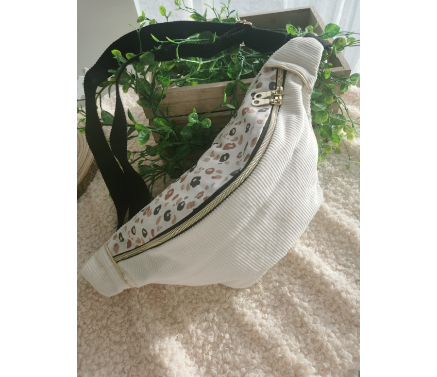 Sac Banane velours Femme personnalisé Fait Main France 25