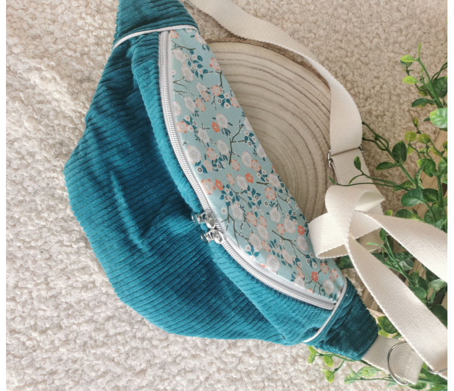 Sac Banane velours Femme personnalisé Fait Main France 25