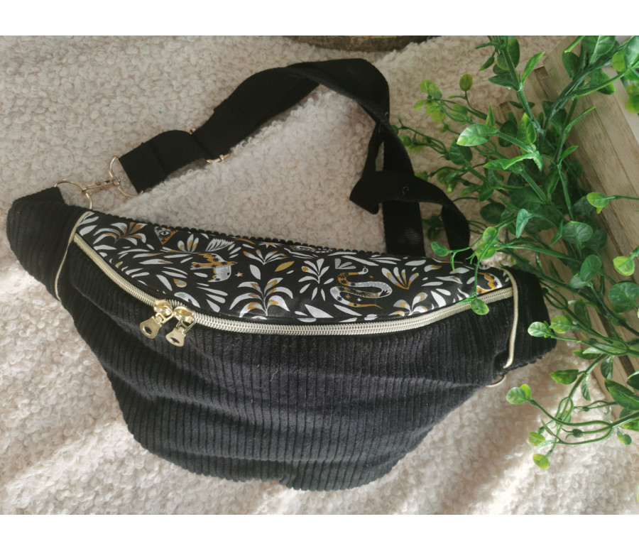 Sac Banane velours Femme personnalisé Fait Main France 25