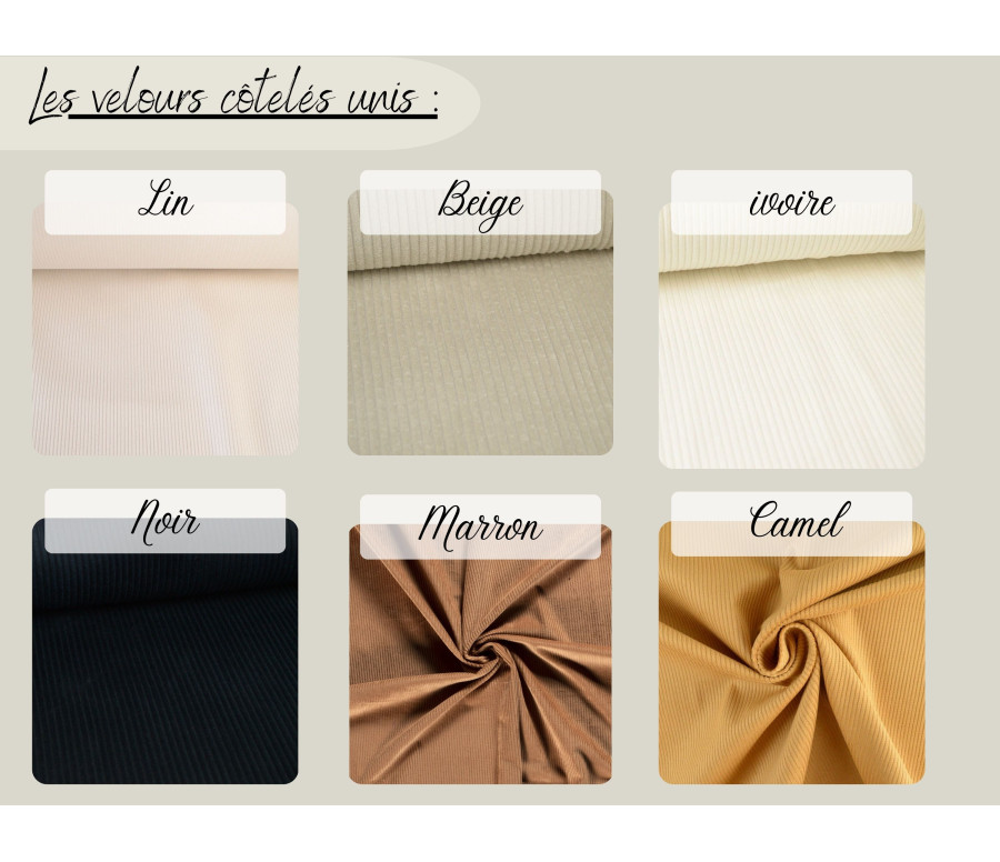 Sac Banane velours Femme personnalisé - Nuancier